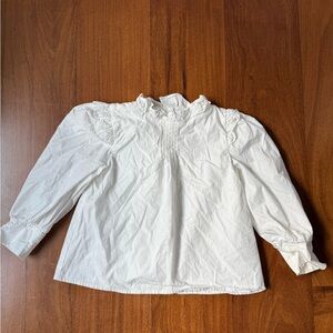 Janie and Jack White Ruffled Blouse
